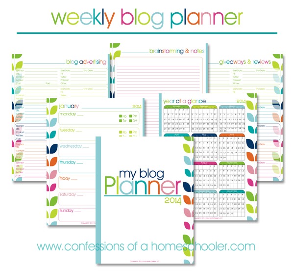 weekly blog planner