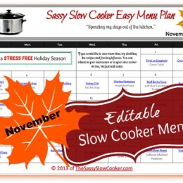 slow cooker menu
