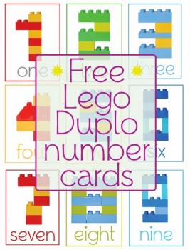 Free Lego Duplo Number Cards