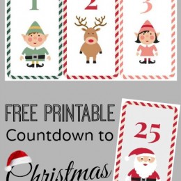 Christmas: Free Printable Countdown to Christmas