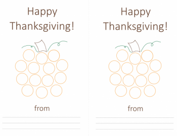 Free Pumpkin Do-a-Dot Cards