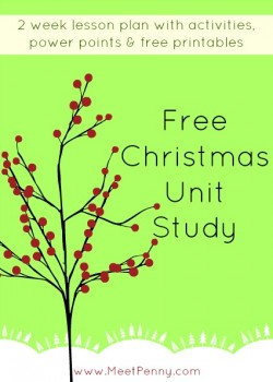 Christmas: Free Unit Study Lesson Plan, Printables, and Powerpoint