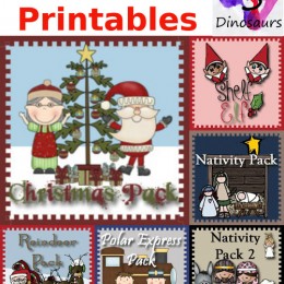 Christmas: Round up of Christmas Printables from 3 Dinosaurs