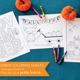 Free November Themed Coloring Sheets