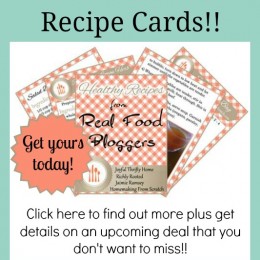 Free Real Food Recipe Cards