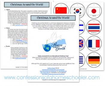 Free Christmas Around the World Unit Study