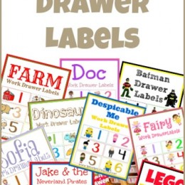 Free Work Drawer Labels: Doc, Despicable Me, Lego, and more!