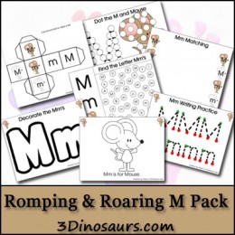 Free Printables: Free Romping & Roaring M Pack