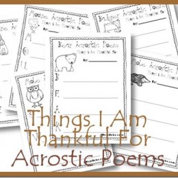 Free Thankful Acrostic Poem Printables