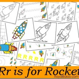 Free Worksheets: Rr is for Rocket–Zoomin Moving ABCs