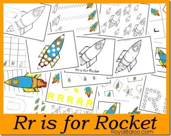 Free Worksheets: Rr is for Rocket–Zoomin Moving ABCs