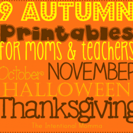 Autumn Printables Round-Up on The Intentional Mom