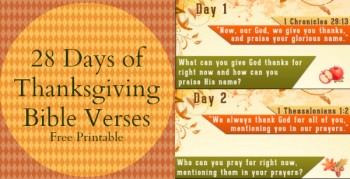 Free Thanksgiving Countdown Printable