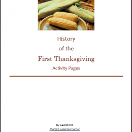 History of Thanksgiving: Printables and Unit Study Resources - Free!
