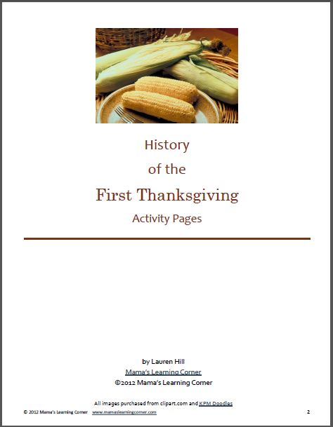 History Of Thanksgiving Printables And Unit Study Resources Free History Of Thanksgiving Printables And Unit Study Resources Free