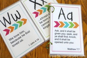 Free Printable ABC Bible Memory Verses for Preschoolers  