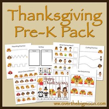 Free Printables: Thanksgiving Pre-K Pack