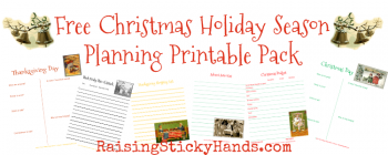 Free Christmas Holiday Season Planning Printable Pack