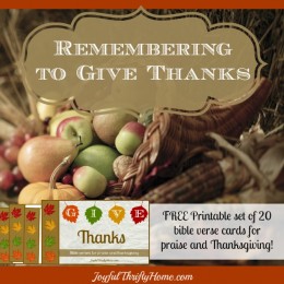 Free 20 Printable Verse Cards for Thanksgiving