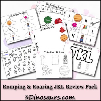 Free Printables: Romping & Roaring JKL Review Pack