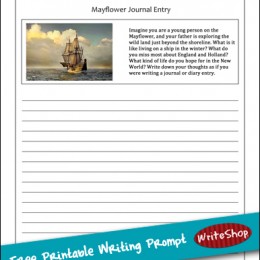 Free Printable Mayflower Writing Prompt