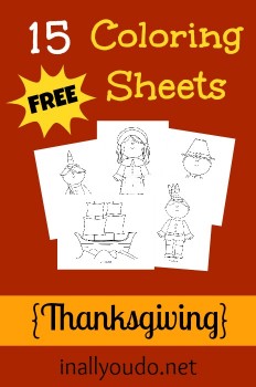 Thanksgiving: Free Coloring Sheets + Free Activity Placemats