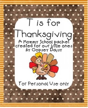 Printables: T is for Thanksgiving Packet