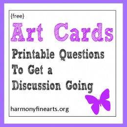 Free Art Study Discussion Cards