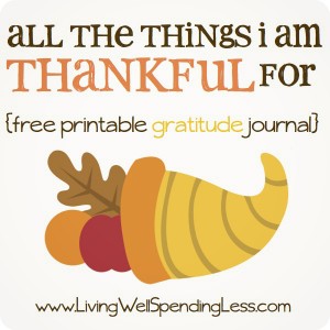 Free Gratitude Journal: All The Things I’m Thankful For 