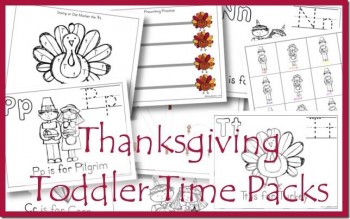 Thanksgiving: Free Toddler Time Printables