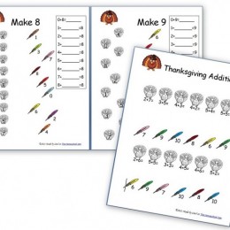 Thanksgiving Worksheets: Free Basic Addition and Number Family Sheets