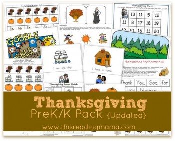 Thanksgiving Printables: FREE Expanded PreK/K Printable Pack