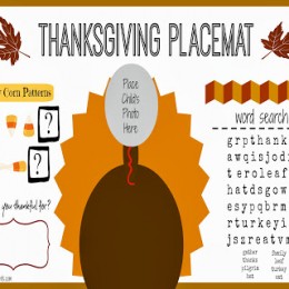Free Printable Thanksgiving Placemat