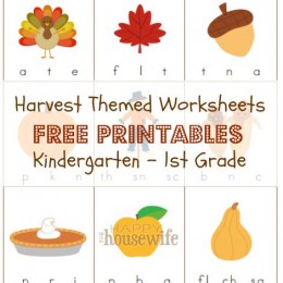 Harvest Themed Worksheets