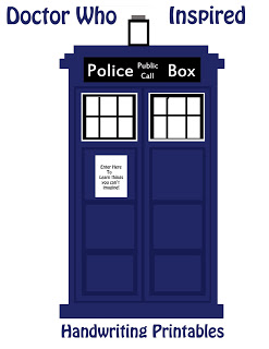 Doctor Who Handwriting Printables