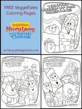 Free VeggieTales Coloring Pages: Merry Larry and the True Light of Christmas