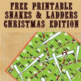 Free Christmas Snakes & Ladders Printable Game