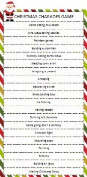 Free Christmas Charades Game Printable