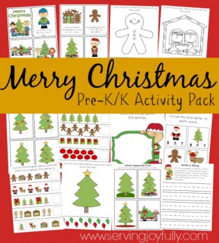 Christmas Activity Pack for Pre-K/K - Free!