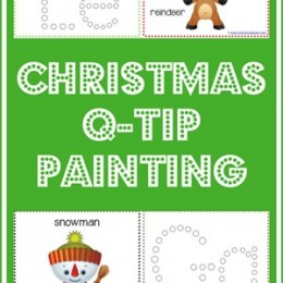 Free Christmas Fun Q-Tip Painting Printables