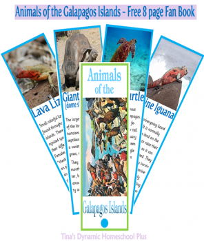 Free Printable Animals of the Galapagos Fan Book 