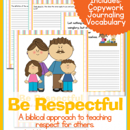 Be Respectful: Free Copywork, Journaling, and Vocabulary Set