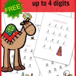 Nativity Addition Worksheets Packet