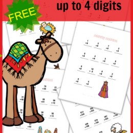 Nativity Addition Worksheets Packet