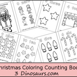 Christmas Coloring Counting Book - Free!