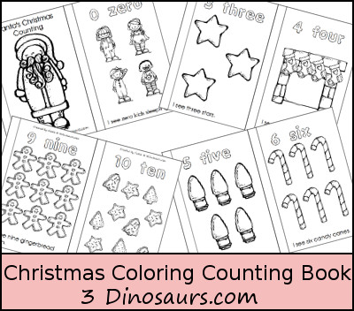 Christmas Coloring Counting Book - Free!