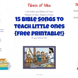 15 Bible Songs to Teach Little Ones Printable