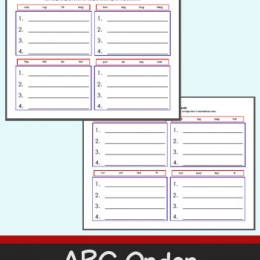 ABC Order with CVC Words Worksheets