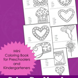 Color By Number Hearts-Themed Worksheets