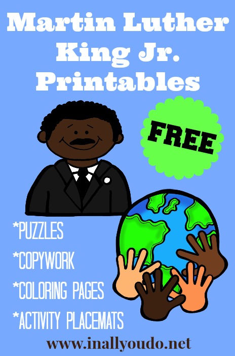 Free Martin Luther King Jr Printables